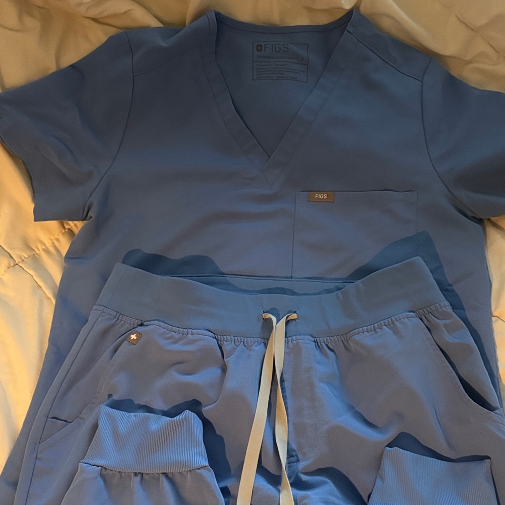 Figs Ceil Blue Scrub set